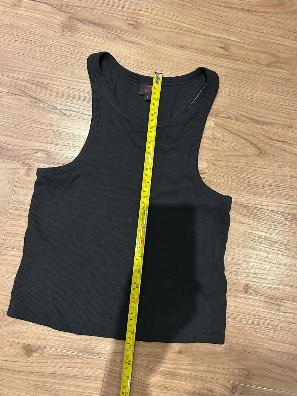 NOBO Black Ribbed Cropped Tank Top
